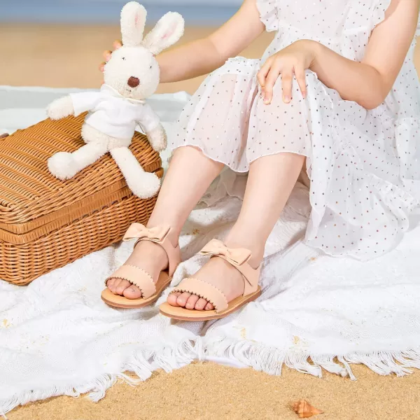 Felix &amp; Flora Toddler Girl Sandals - Flower Girl Dress Shoes Open Toe Little Kid Summer Flats