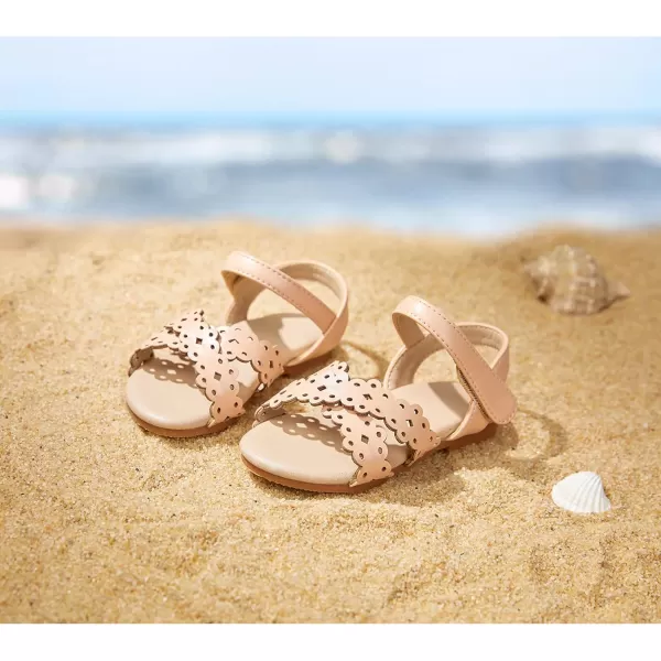 Felix &amp; Flora Toddler Girl Sandals - Flower Girl Dress Shoes Open Toe Little Kid Summer Flats