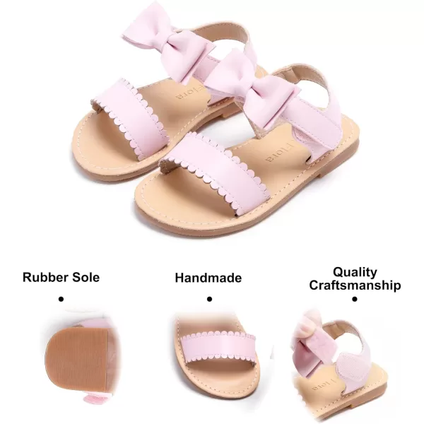 Felix &amp; Flora Toddler Girl Sandals - Flower Girl Dress Shoes Open Toe Little Kid Summer Flats