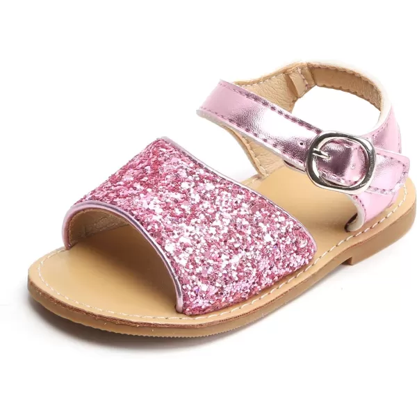 Felix &amp; Flora Toddler Girl Sandals - Flower Girl Dress Shoes Open Toe Little Kid Summer Flats