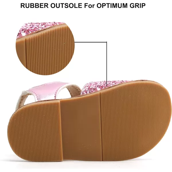 Felix &amp; Flora Toddler Girl Sandals - Flower Girl Dress Shoes Open Toe Little Kid Summer Flats