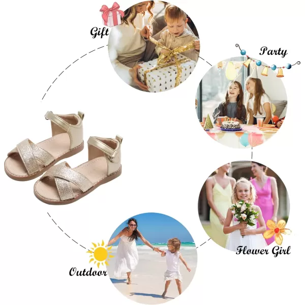 Felix &amp; Flora Toddler Girl Sandals - Little Girl Easter Summer Dress Shoes Lightweight Open Toe Beach Holiday