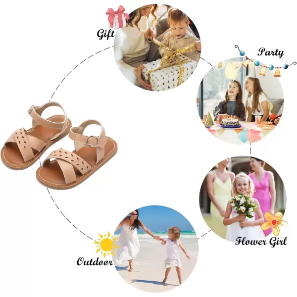 Felix &amp; Flora Toddler Girl Sandals - Little Girl Easter Summer Dress Shoes Lightweight Open Toe Beach Holiday.