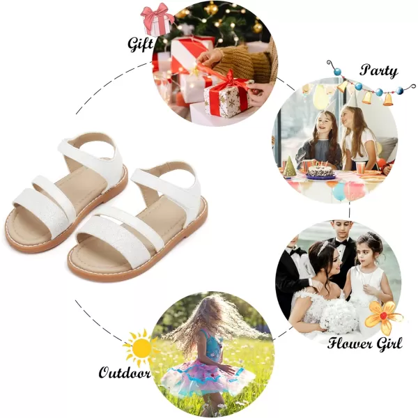 Felix &amp; Flora Toddler Girl Sandals - Little Girl Easter Summer Dress Shoes Lightweight Open Toe Beach Holiday.
