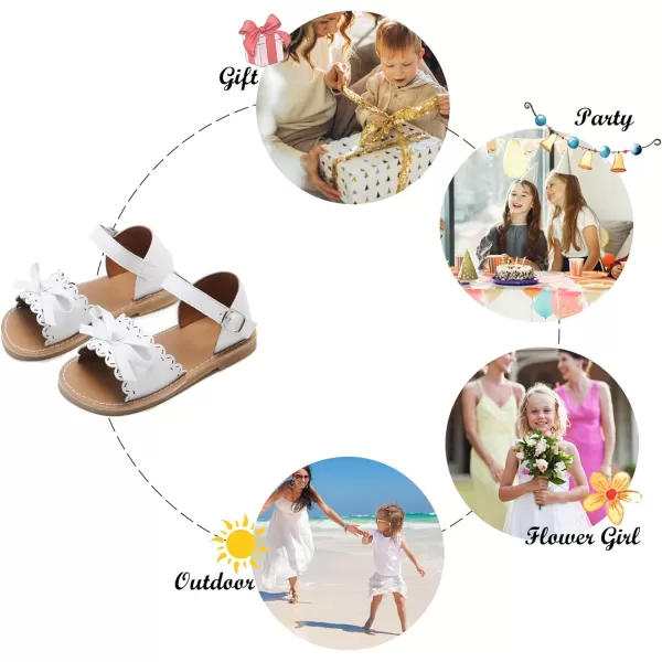 Felix &amp; Flora Toddler Girl Sandals - Little Girl Easter Summer Dress Shoes Lightweight Open Toe Beach Holiday.