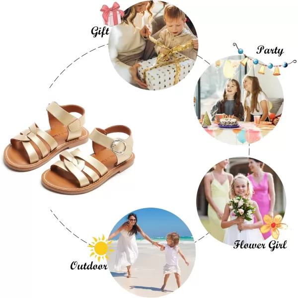 Felix &amp; Flora Toddler Girl Sandals - Little Girl Easter Summer Dress Shoes Lightweight Open Toe Beach Holiday.