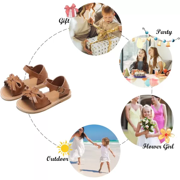 Felix &amp; Flora Toddler Girl Sandals - Little Girl Easter Summer Dress Shoes Lightweight Open Toe Beach Holiday.