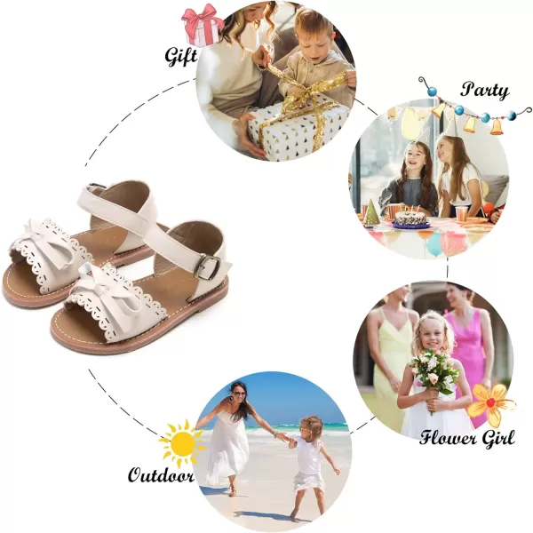Felix &amp; Flora Toddler Girl Sandals - Little Girl Easter Summer Dress Shoes Lightweight Open Toe Beach Holiday.