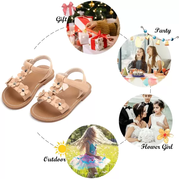 Felix &amp; Flora Toddler Girl Sandals - Little Girl Easter Summer Dress Shoes Lightweight Open Toe Beach Holiday