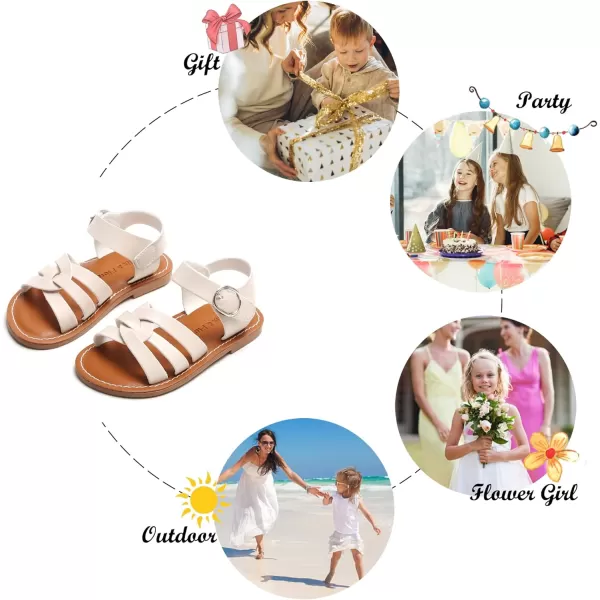 Felix &amp; Flora Toddler Girl Sandals - Little Girl Easter Summer Dress Shoes Lightweight Open Toe Beach Holiday.