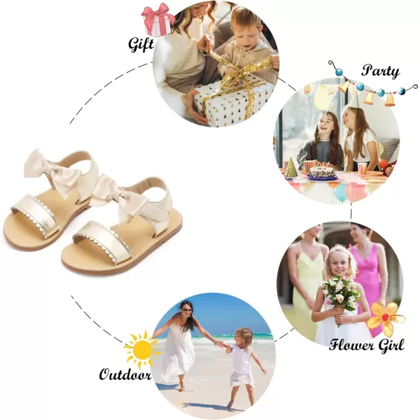 Felix &amp; Flora Toddler Girl Sandals - Little Girl Easter Summer Dress Shoes Lightweight Open Toe Beach Holiday
