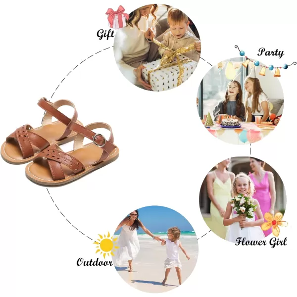 Felix &amp; Flora Toddler Girl Sandals - Little Girl Easter Summer Dress Shoes Lightweight Open Toe Beach Holiday.