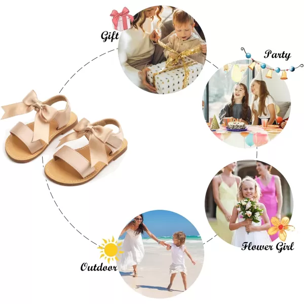 Felix &amp; Flora Toddler Girl Sandals - Little Girl Easter Summer Dress Shoes Lightweight Open Toe Beach Holiday