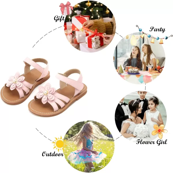 Felix &amp; Flora Toddler Girl Sandals - Little Girl Easter Summer Dress Shoes Lightweight Open Toe Beach Holiday.