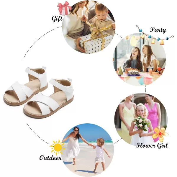 Felix &amp; Flora Toddler Girl Sandals - Little Girl Easter Summer Dress Shoes Lightweight Open Toe Beach Holiday