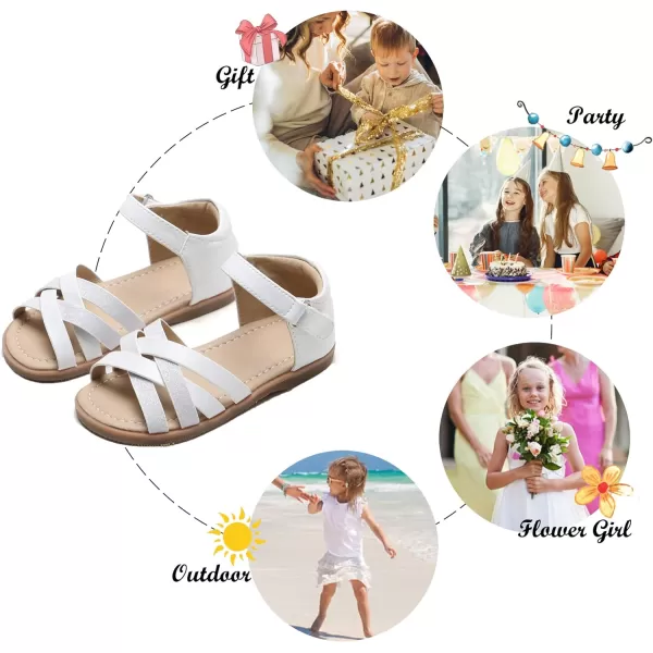 Felix &amp; Flora Toddler Girl Sandals - Little Girl Easter Summer Dress Shoes Lightweight Open Toe Beach Holiday