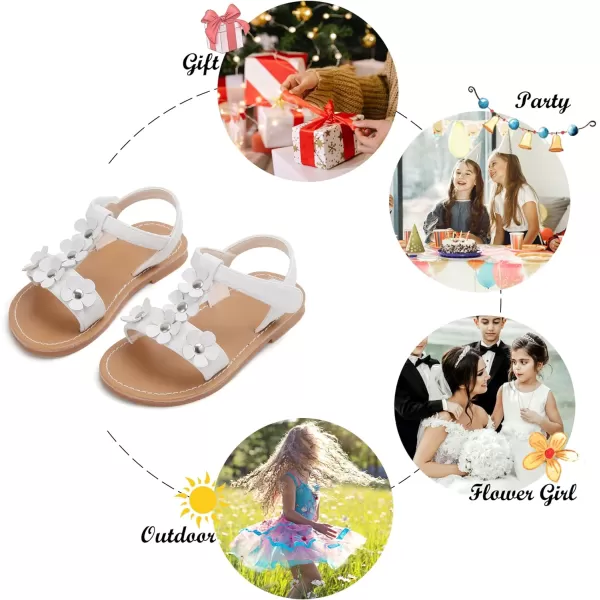 Felix &amp; Flora Toddler Girl Sandals - Little Girl Easter Summer Dress Shoes Lightweight Open Toe Beach Holiday