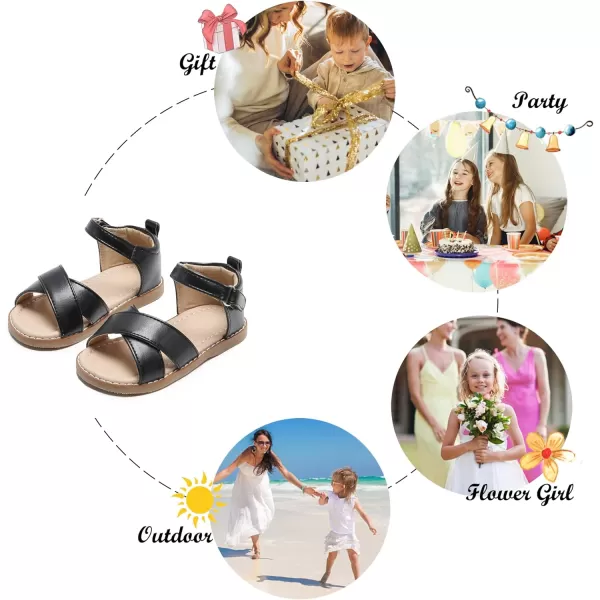 Felix &amp; Flora Toddler Girl Sandals - Little Girl Easter Summer Dress Shoes Lightweight Open Toe Beach Holiday