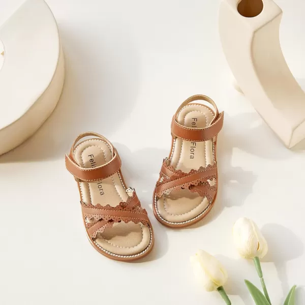 Felix &amp; Flora Toddler Girl Sandals - Little Girl Easter Summer Dress Shoes Lightweight Open Toe Beach Holiday.