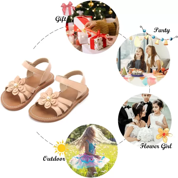 Felix &amp; Flora Toddler Girl Sandals - Little Girl Easter Summer Dress Shoes Lightweight Open Toe Beach Holiday.