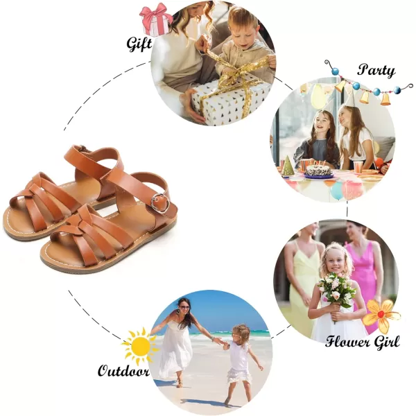 Felix &amp; Flora Toddler Girl Sandals - Little Girl Easter Summer Dress Shoes Lightweight Open Toe Beach Holiday.