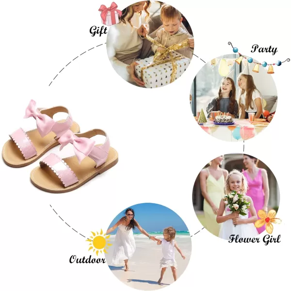 Felix &amp; Flora Toddler Girl Sandals - Little Girl Easter Summer Dress Shoes Lightweight Open Toe Beach Holiday