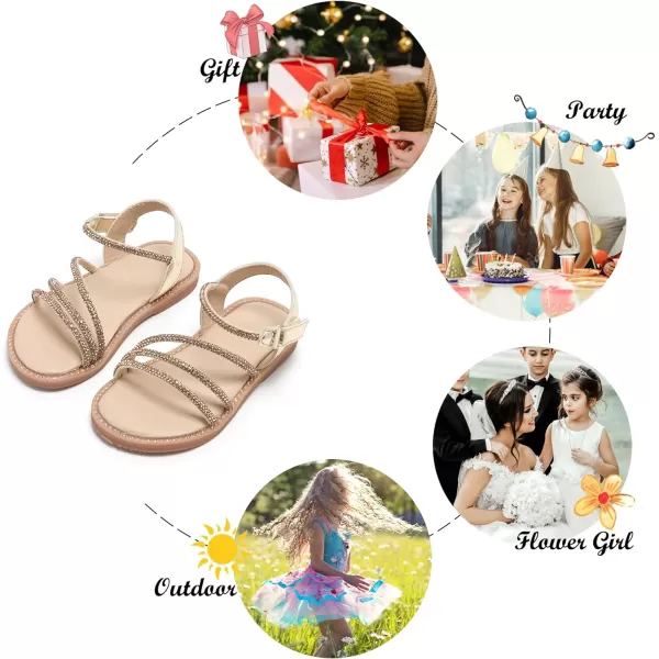 Felix &amp; Flora Toddler Girl Sandals - Little Girl Easter Summer Dress Shoes Lightweight Open Toe Beach Holiday