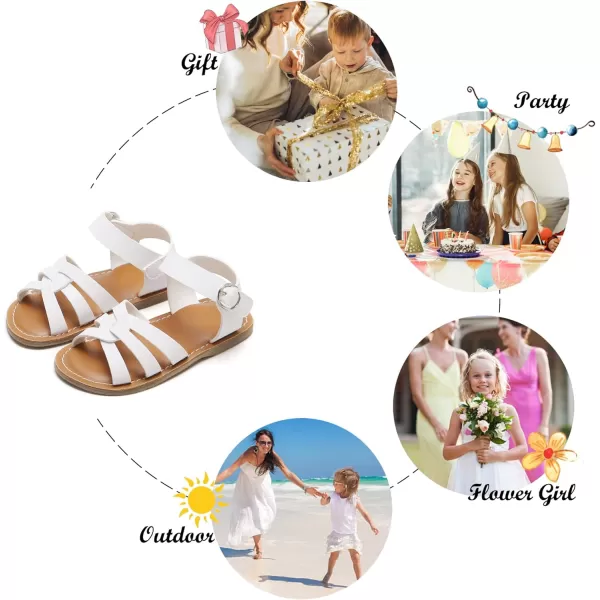Felix &amp; Flora Toddler Girl Sandals - Little Girl Easter Summer Dress Shoes Lightweight Open Toe Beach Holiday.