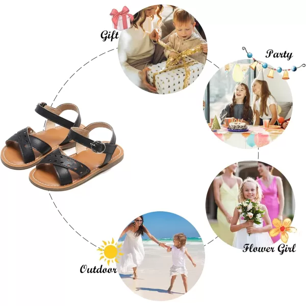 Felix &amp; Flora Toddler Girl Sandals - Little Girl Easter Summer Dress Shoes Lightweight Open Toe Beach Holiday.
