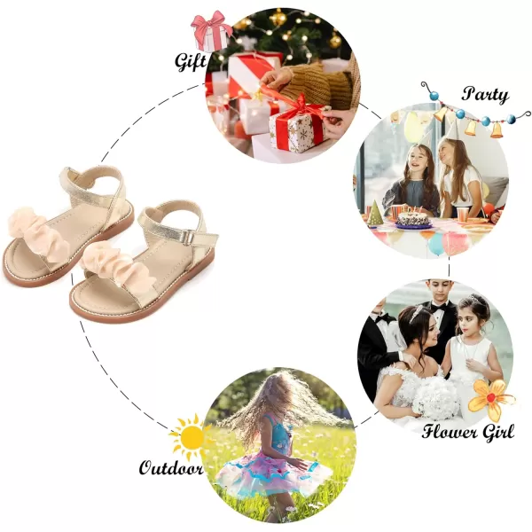 Felix &amp; Flora Toddler Girl Sandals - Little Girl Easter Summer Dress Shoes Lightweight Open Toe Beach Holiday