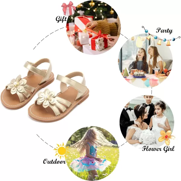 Felix &amp; Flora Toddler Girl Sandals - Little Girl Easter Summer Dress Shoes Lightweight Open Toe Beach Holiday.