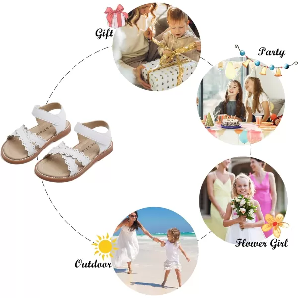 Felix &amp; Flora Toddler Girl Sandals - Little Girl Easter Summer Dress Shoes Lightweight Open Toe Beach Holiday.