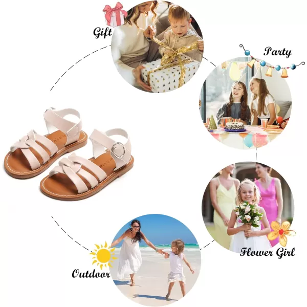 Felix &amp; Flora Toddler Girl Sandals - Little Girl Easter Summer Dress Shoes Lightweight Open Toe Beach Holiday.