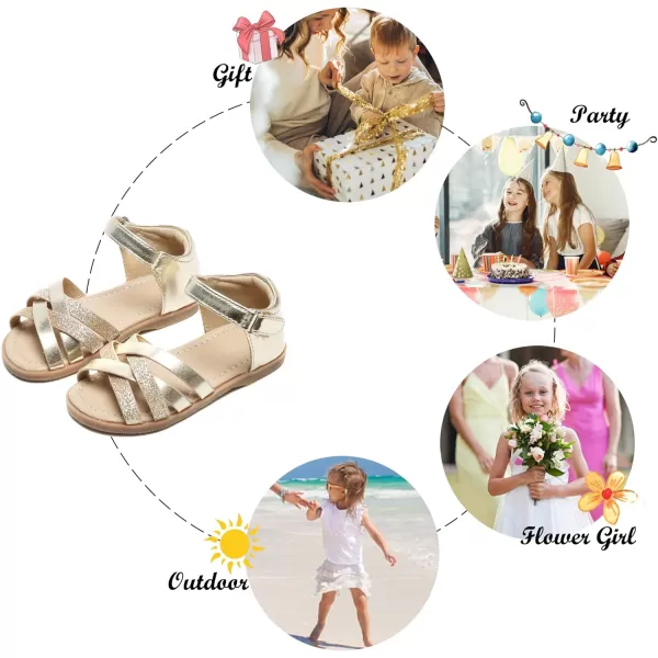 Felix &amp; Flora Toddler Girl Sandals - Little Girl Easter Summer Dress Shoes Lightweight Open Toe Beach Holiday
