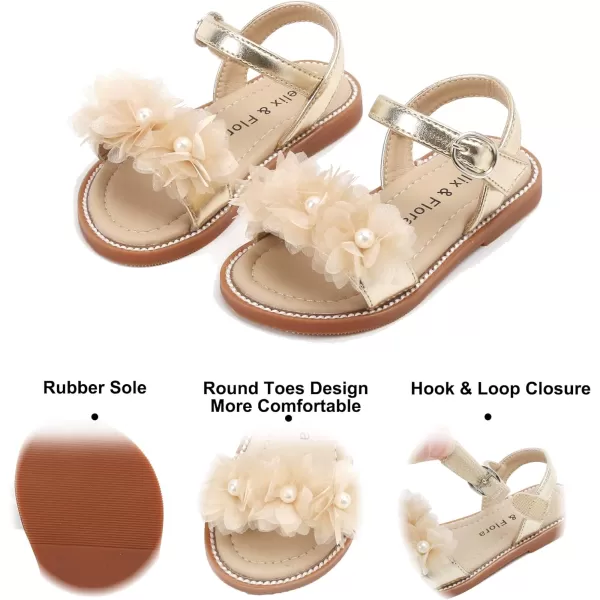 Felix &amp; Flora Toddler Girl Sandals - Little Girl Easter Summer Dress Shoes Lightweight Open Toe Beach Holiday.