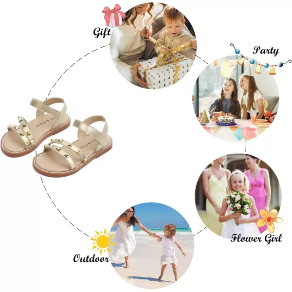 Felix &amp; Flora Toddler Girl Sandals - Little Girl Easter Summer Dress Shoes Lightweight Open Toe Beach Holiday.