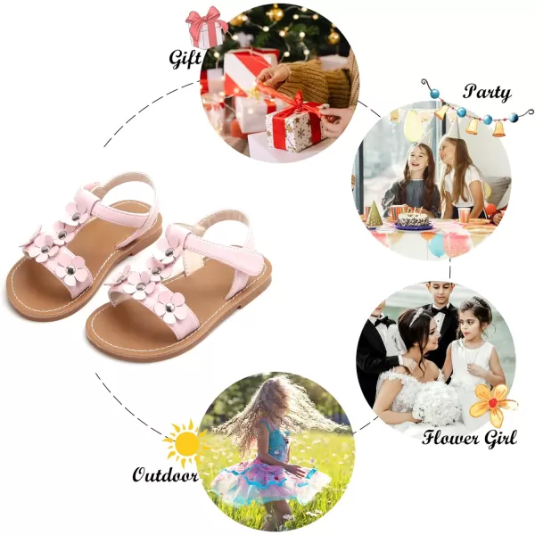 Felix &amp; Flora Toddler Girl Sandals - Little Girl Easter Summer Dress Shoes Lightweight Open Toe Beach Holiday
