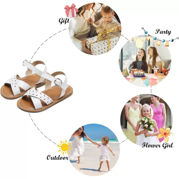 Felix &amp; Flora Toddler Girl Sandals - Little Girl Easter Summer Dress Shoes Lightweight Open Toe Beach Holiday.