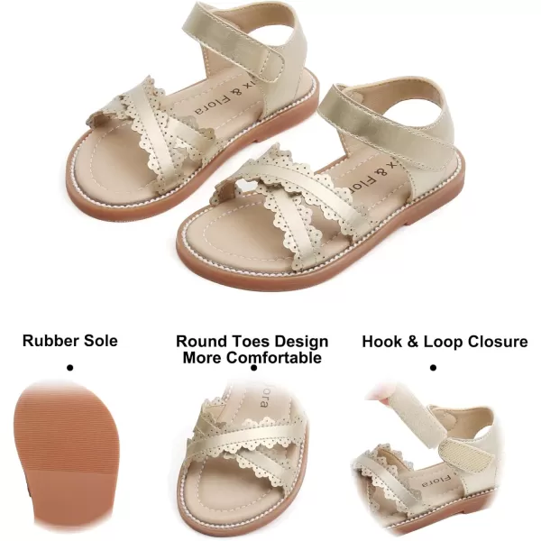 Felix &amp; Flora Toddler Girl Sandals - Little Girl Easter Summer Dress Shoes Lightweight Open Toe Beach Holiday.