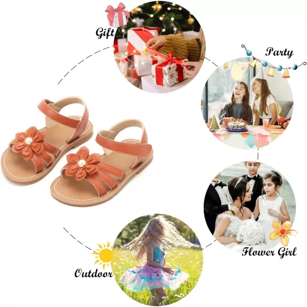 Felix &amp; Flora Toddler Girl Sandals - Little Girl Easter Summer Dress Shoes Lightweight Open Toe Beach Holiday.