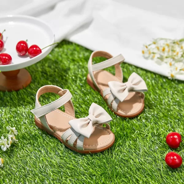Felix &amp; Flora Toddler Girls Sandals Soft Rubber Flats Summer Baby Flower Girl Shoes.