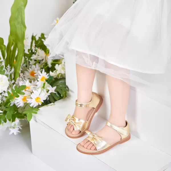 Felix &amp; Flora Toddler Girls Sandals Soft Rubber Flats Summer Baby Flower Girl Shoes.