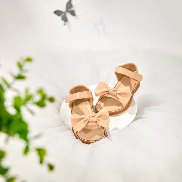 Felix &amp; Flora Toddler Girls Sandals Soft Rubber Flats Summer Baby Flower Girl Shoes.