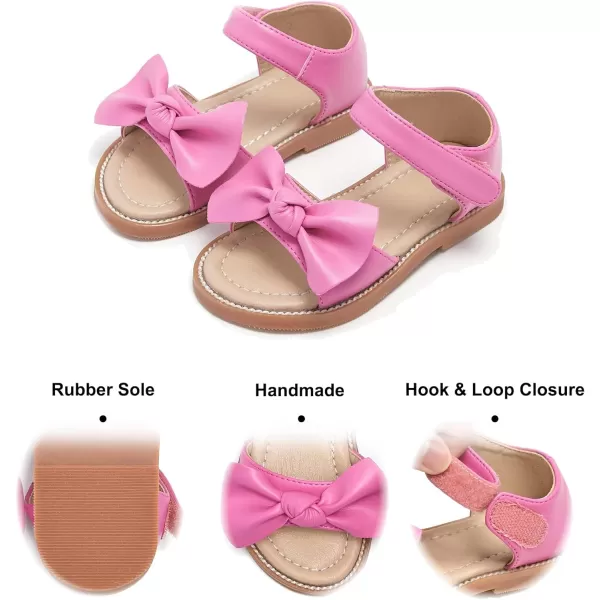 Felix &amp; Flora Toddler Girls Sandals Soft Rubber Flats Summer Baby Flower Girl Shoes.