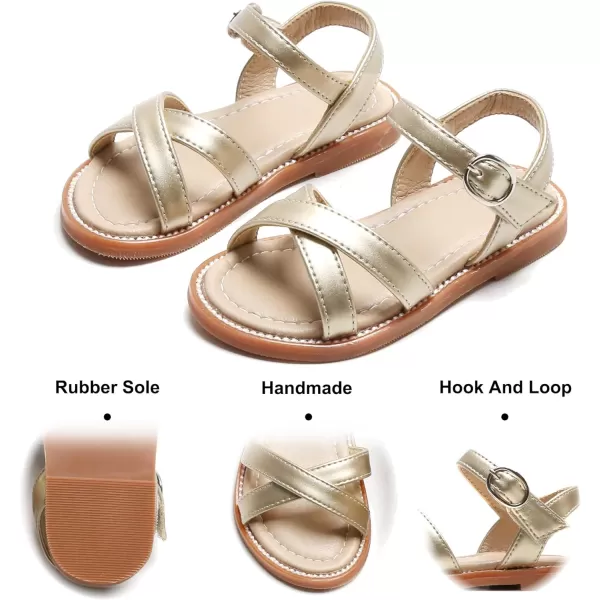 Felix &amp; Flora Toddler Girls Sandals Soft Rubber Flats Summer Baby Flower Girl Shoes.