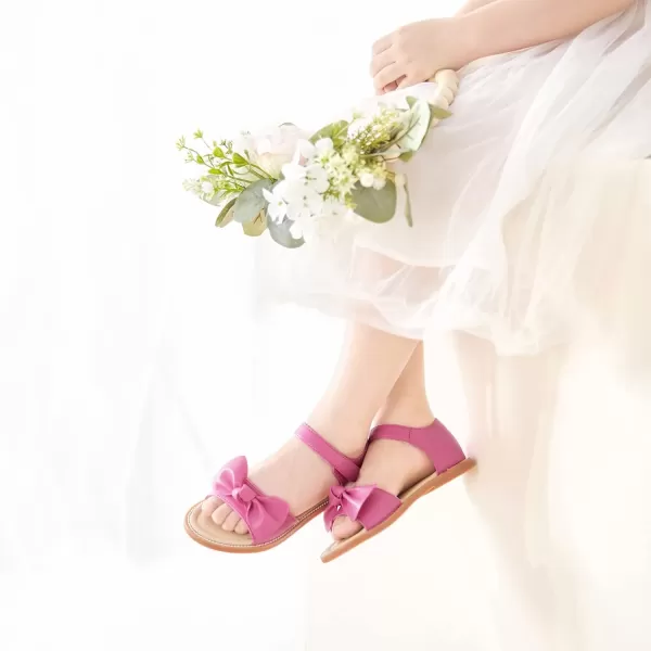 Felix &amp; Flora Toddler Girls Sandals Soft Rubber Flats Summer Baby Flower Girl Shoes.