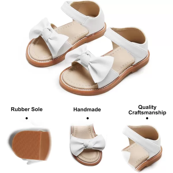 Felix &amp; Flora Toddler Girls Sandals Soft Rubber Flats Summer Baby Flower Girl Shoes.