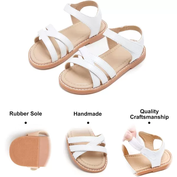 Felix &amp; Flora Toddler Girls Sandals Soft Rubber Flats Summer Baby Flower Girl Shoes.