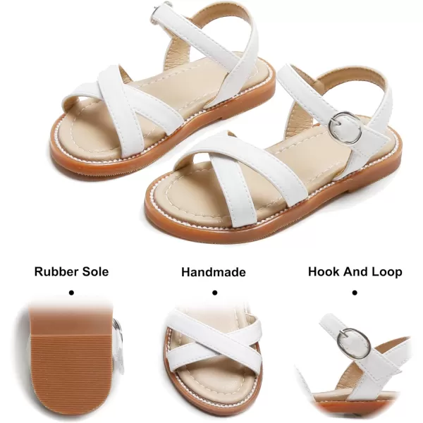 Felix &amp; Flora Toddler Girls Sandals Soft Rubber Flats Summer Baby Flower Girl Shoes.