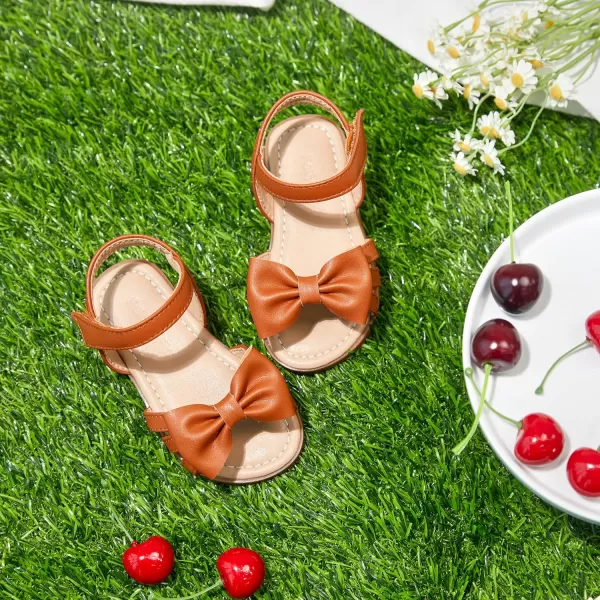 Felix &amp; Flora Toddler Girls Sandals Soft Rubber Flats Summer Baby Flower Girl Shoes.